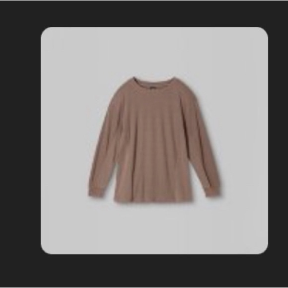 Wild Fable Long Sleeve Thermal Mix Tunic T-Shirt Dark Taupe XXL Plus Size - Picture 1 of 5